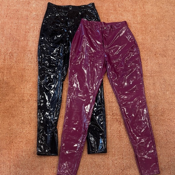 Fashionova Black AND Burgundy Vinyl Pants with soft interior (sweat proof) +more - Picture 13 of 16